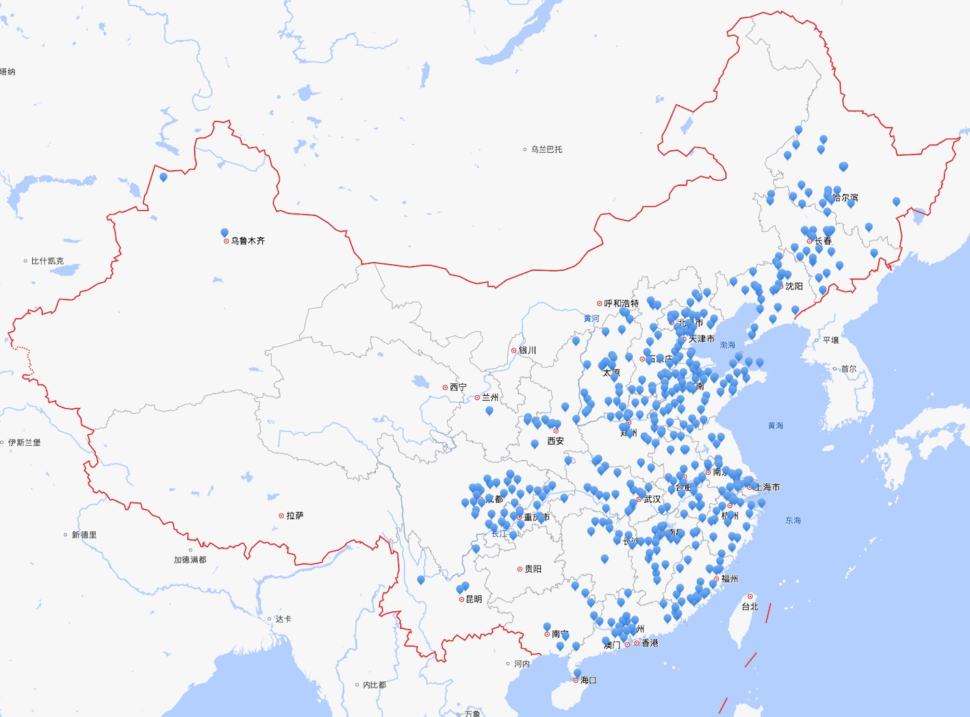 百年老字号产品分布 by 岩坪旅行地图