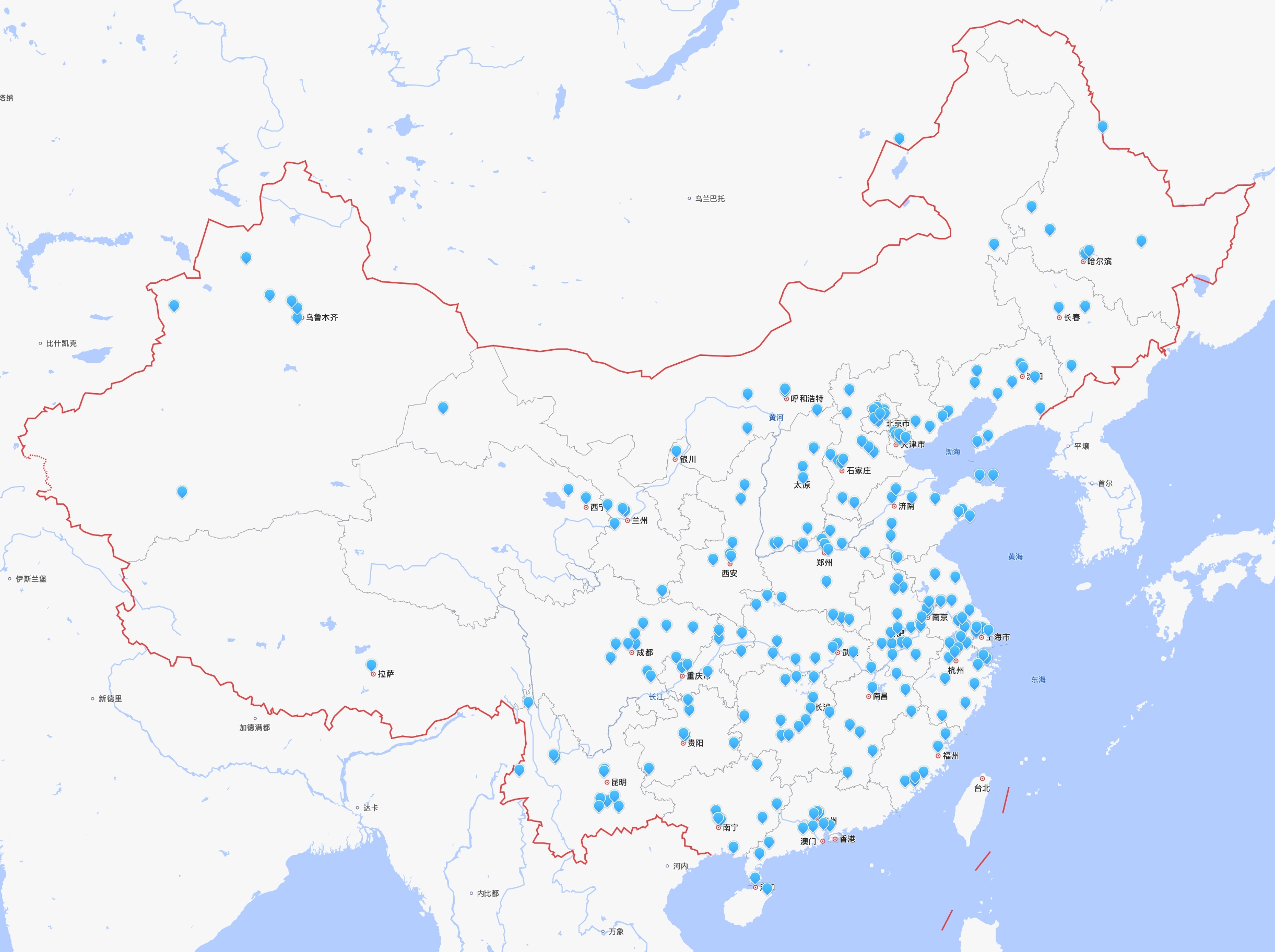 中国20世纪建筑遗产分布​ by 岩坪旅行地图